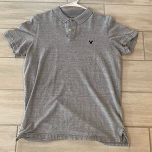American Eagle Polo Grey Heavy Blend Shirt